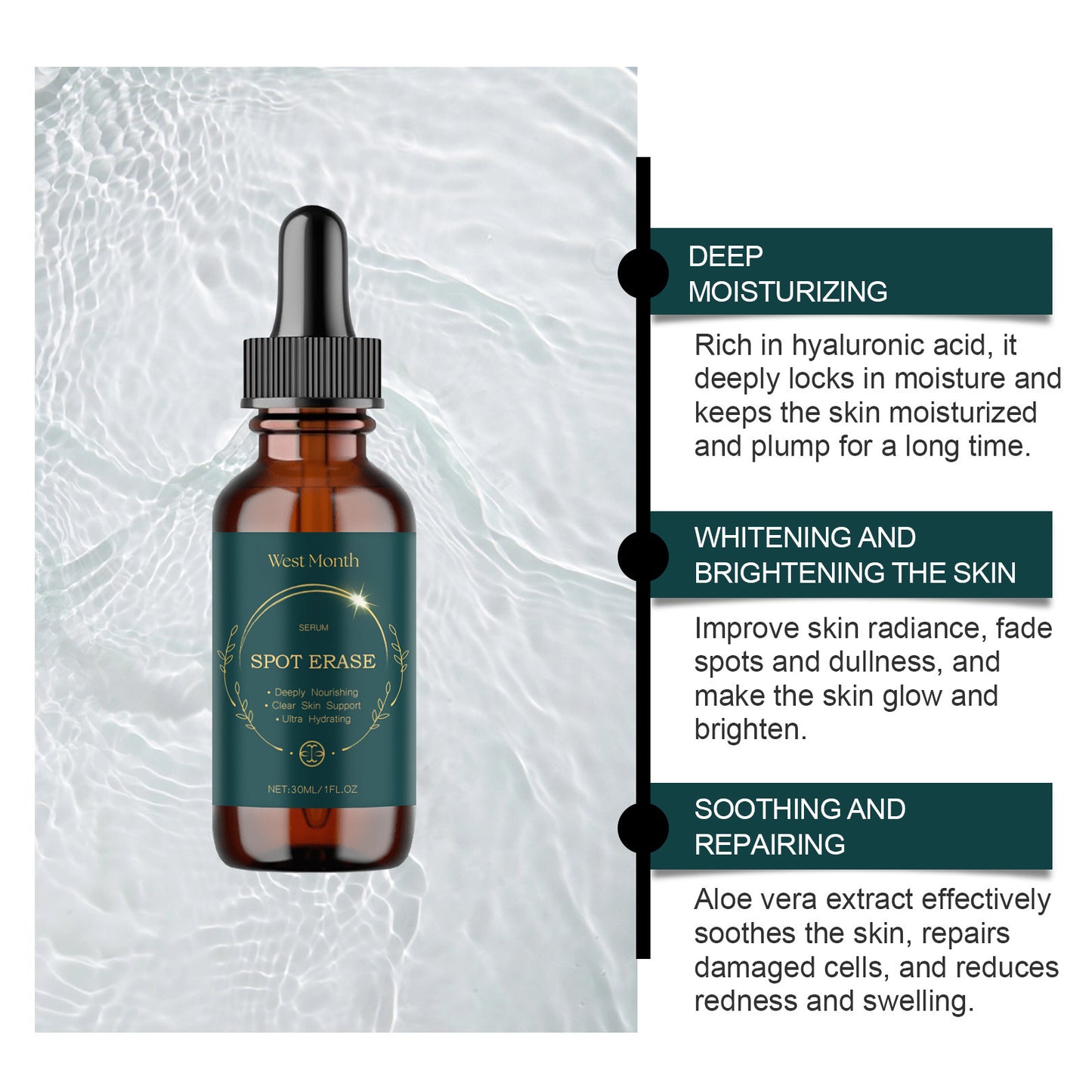Aloe Vera Solution Skin Care Moisturizing Repair.